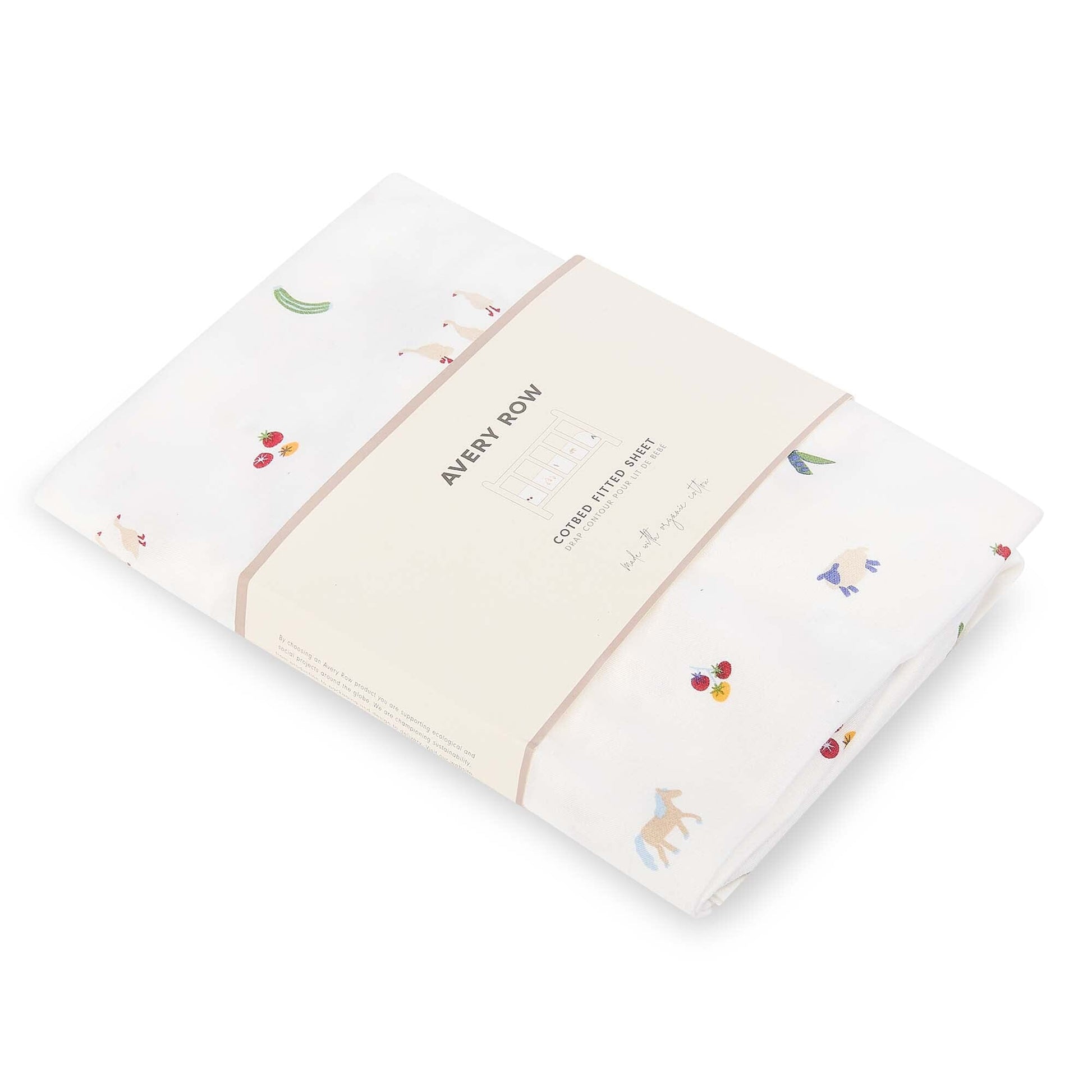 Avery Row | Organic Cotbed Fitted Sheet | Little Farm Bedding Avery Row Wholesale 