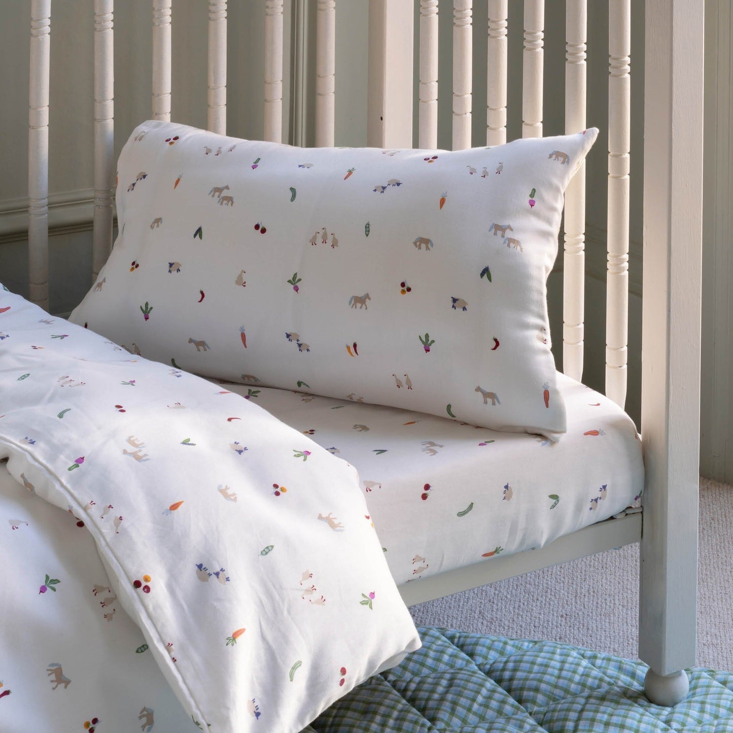 Avery Row | Organic Cotton Cotbed Pillowcase | Little Farm Avery Row Wholesale 