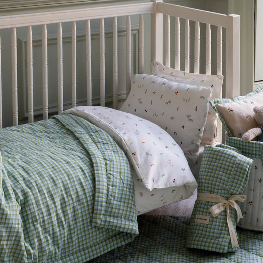 Avery Row | Quilted Cotbed Bedspread | Greenhouse Gingham Bedding Avery Row Wholesale 