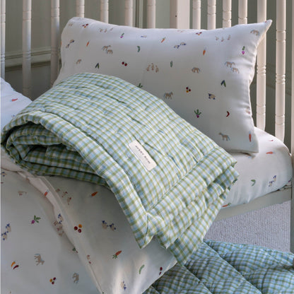 Avery Row | Quilted Cotbed Bedspread | Greenhouse Gingham Bedding Avery Row Wholesale 