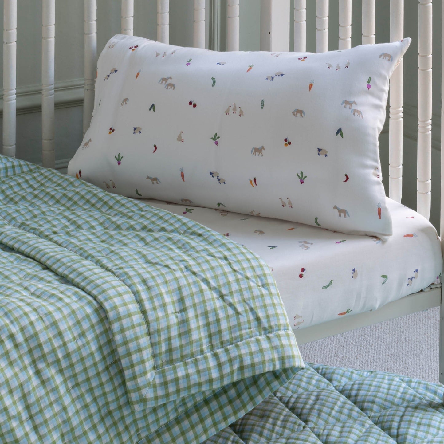 Avery Row | Quilted Cotbed Bedspread | Greenhouse Gingham Bedding Avery Row Wholesale 