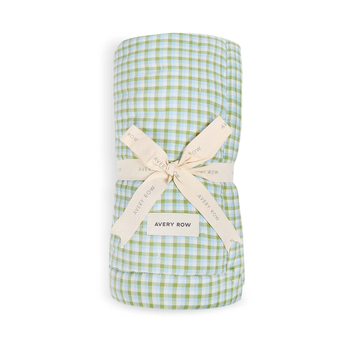 Avery Row | Quilted Single Bedspread | Greenhouse Gingham Bedding Avery Row Wholesale 