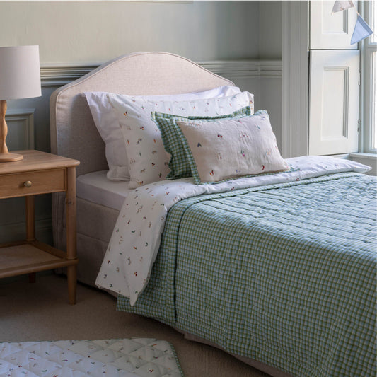 Avery Row | Quilted Single Bedspread | Greenhouse Gingham Bedding Avery Row Wholesale 