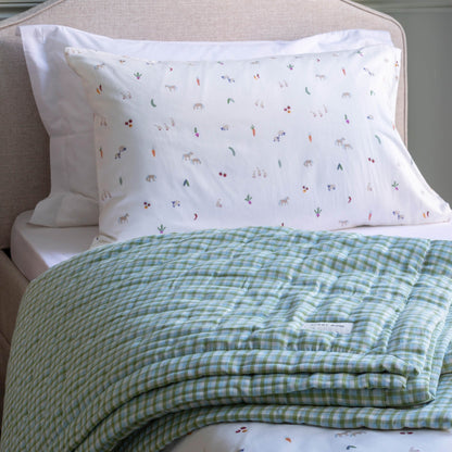 Avery Row | Quilted Single Bedspread | Greenhouse Gingham Bedding Avery Row Wholesale 