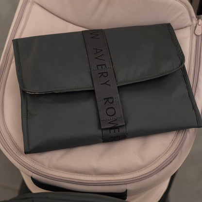 Avery Row | Recycled Nylon Travel Baby Changing Mat | Soft Black Changing Bags & Travel Changing Mats Avery Row Wholesale 
