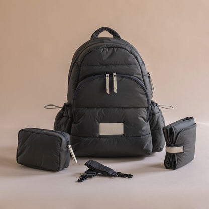 Baby Changing Backpack - Soft Black Changing Bags & Travel Changing Mats Avery Row Wholesale 
