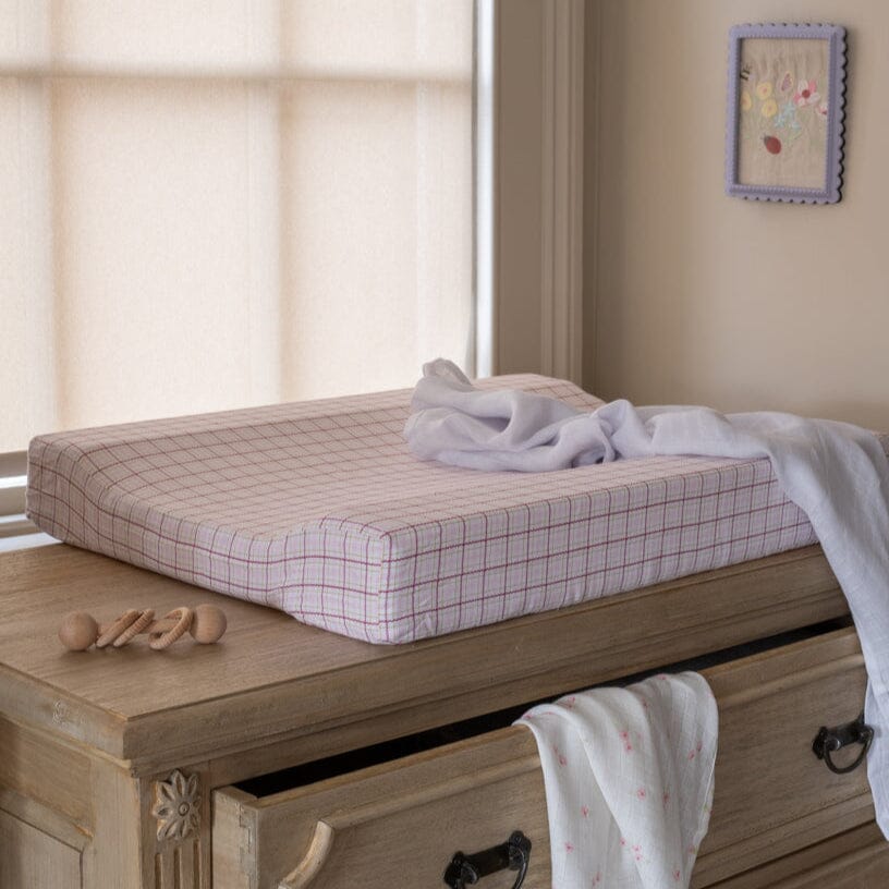 Baby Changing Mat - Pink Check Baby Changing Avery Row Wholesale 