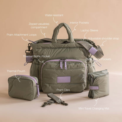 Baby Changing Tote Bag - Olive Changing Bags & Travel Changing Mats Avery Row Wholesale 