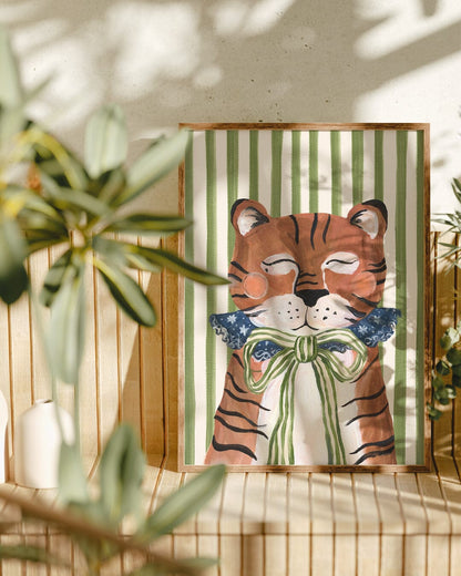 Big Top Tiger - Circus Art Print Art Print Lion & The Pear 