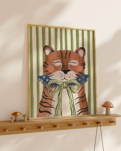 Big Top Tiger - Circus Art Print Art Print Lion & The Pear 