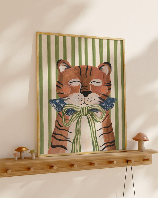 Big Top Tiger - Circus Art Print Art Print Lion & The Pear 