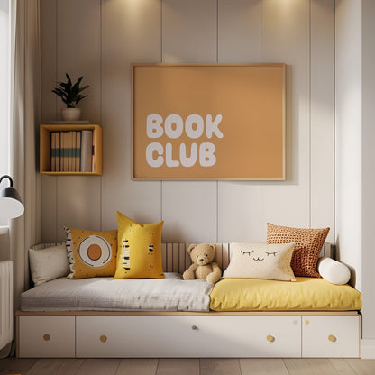 Book Club - Fine Art Print Autumns Corner A4 Mustard 