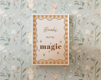 Books are magic - Checkerboard Edition - Print Print Autumns Corner 