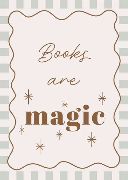 Books are magic - Checkerboard Edition - Print Print Autumns Corner 