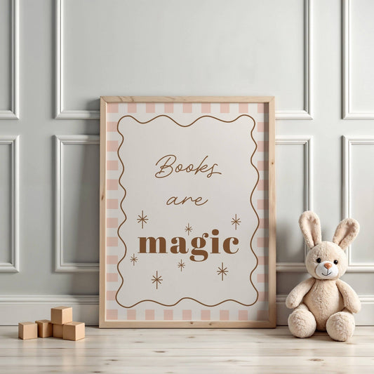 Books are magic - Checkerboard Edition - Print Print Autumns Corner 