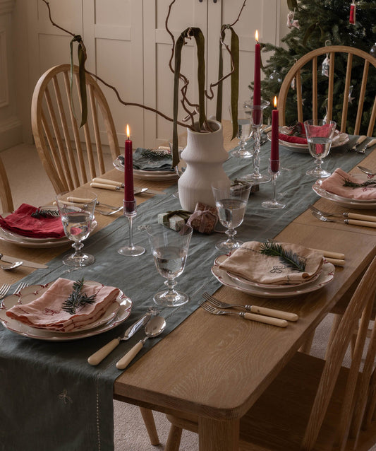 Christmas Table Runner - Pine Green Christmas Avery Row Wholesale 