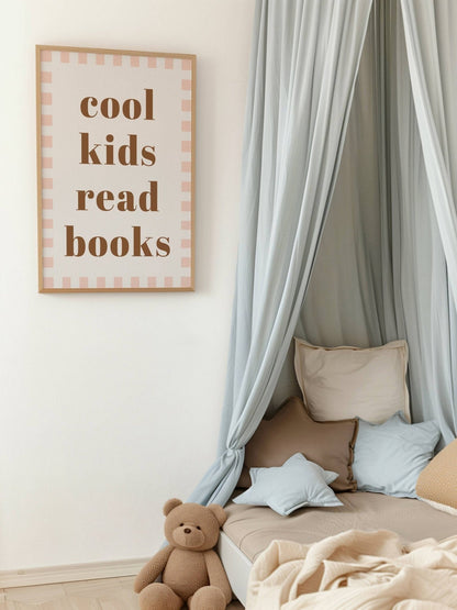 cool kids read books - Checkerboard Edition - Print Print Autumns Corner 