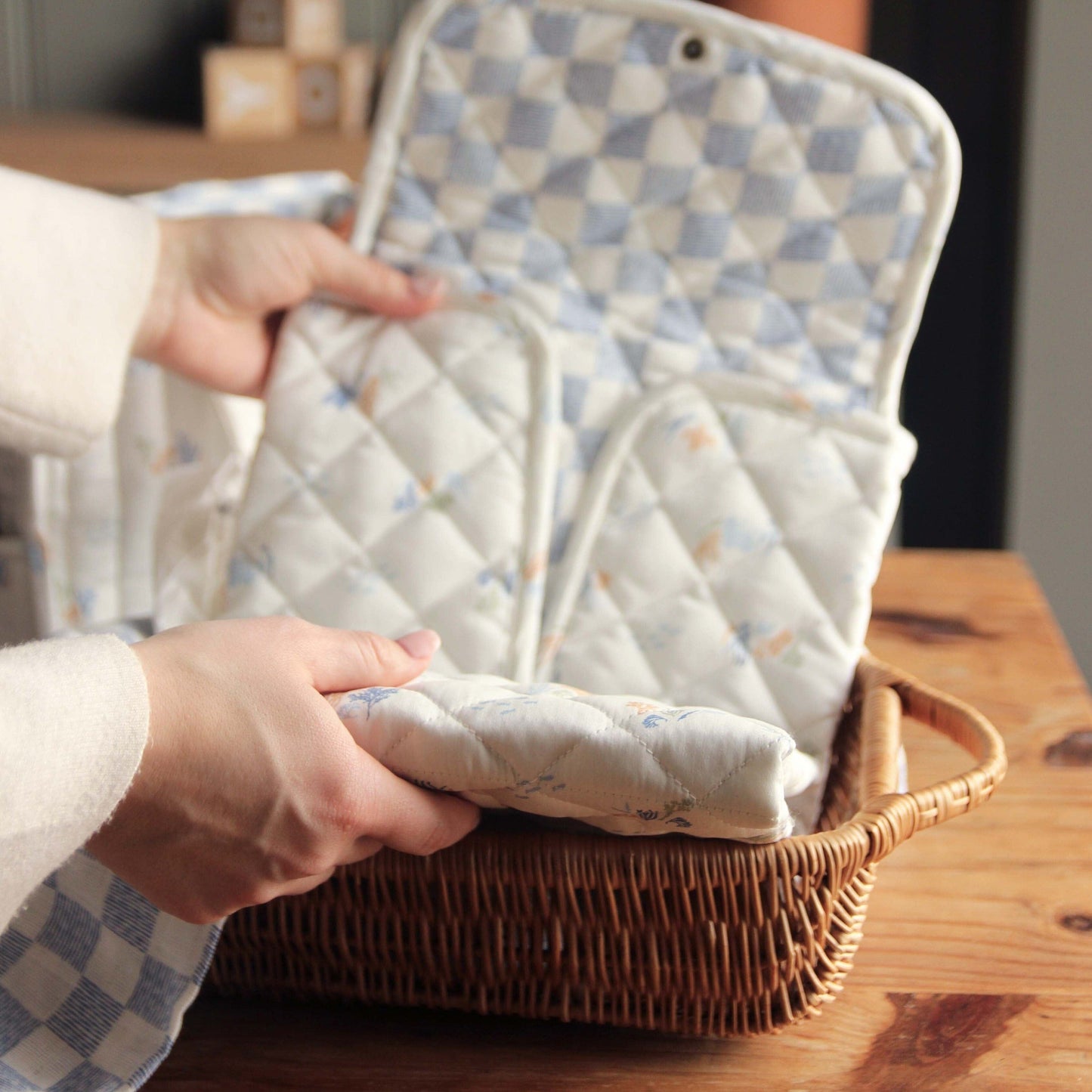 Cotton Travel Baby Changing Mat - Coastline Changing Bags & Travel Changing Mats Avery Row Wholesale 