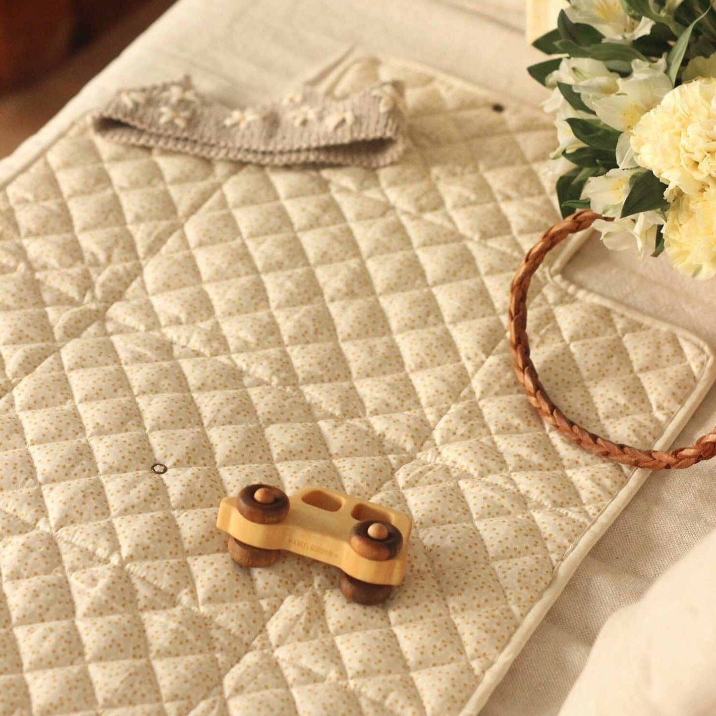 Cotton Travel Baby Changing Mat - Wild Chamomile Changing Bags & Travel Changing Mats Avery Row Wholesale 