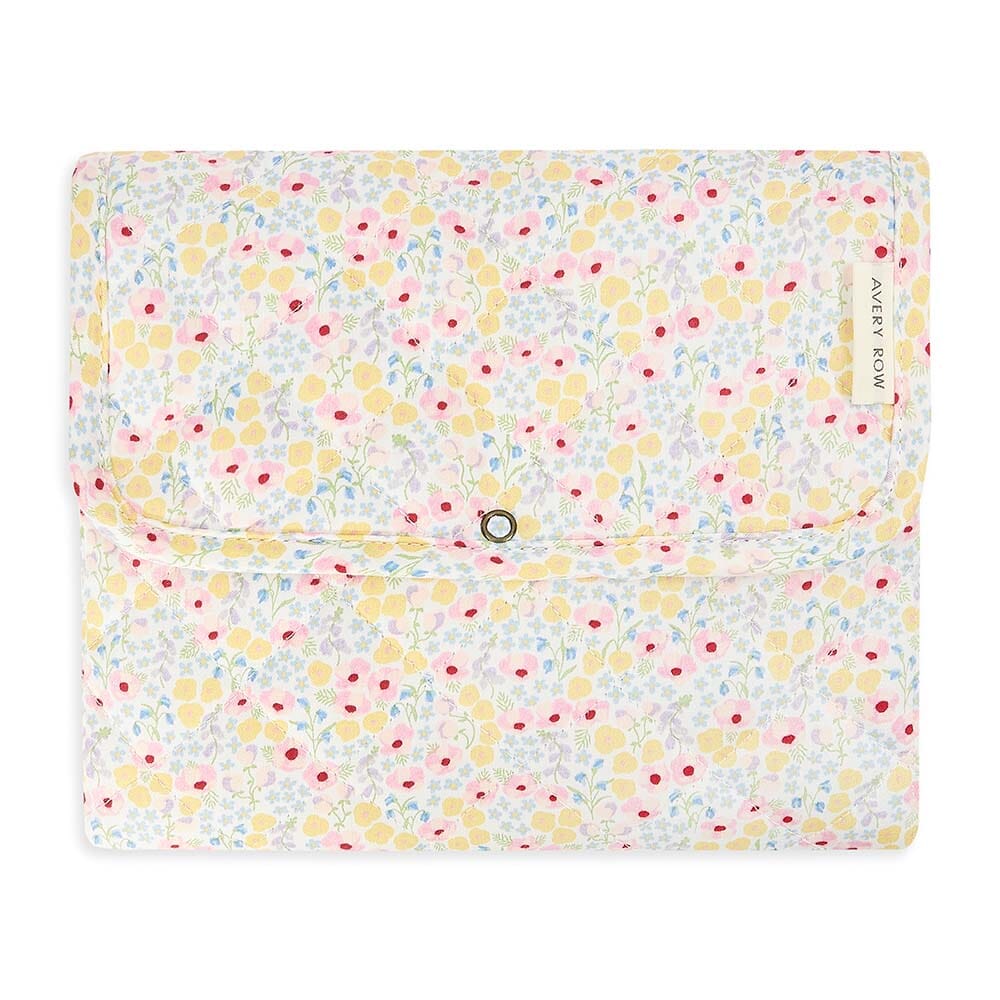 Cotton Travel Baby Changing Mat - Wildflower Garden Changing Bags & Travel Changing Mats Avery Row Wholesale 