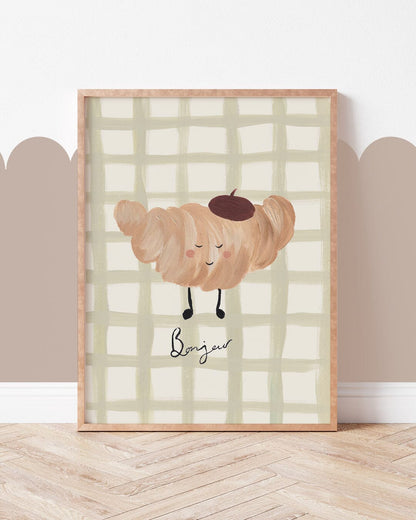 Croissant - Food Art Print Art Print Lion & The Pear 