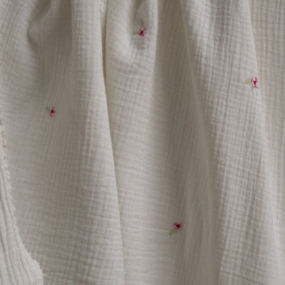 Embroidered Muslin Blanket - Anemone Blankets Avery Row Wholesale 