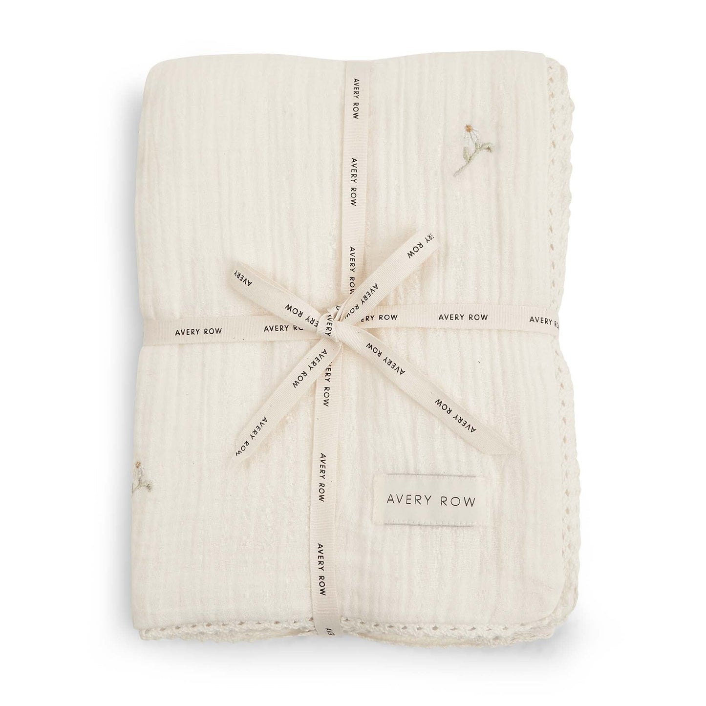 Embroidered Muslin blanket - Wild Chamomile Blankets Avery Row Wholesale 