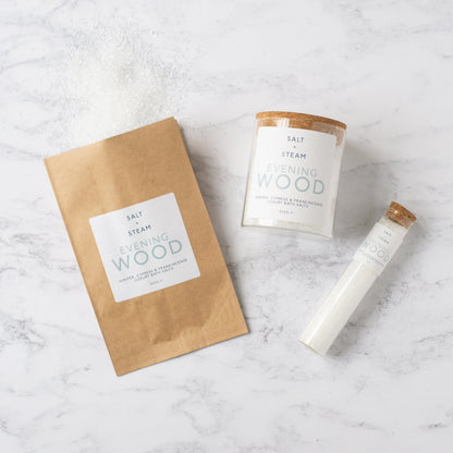 EVENING WOOD Bath Salts Salt + Steam Refill 