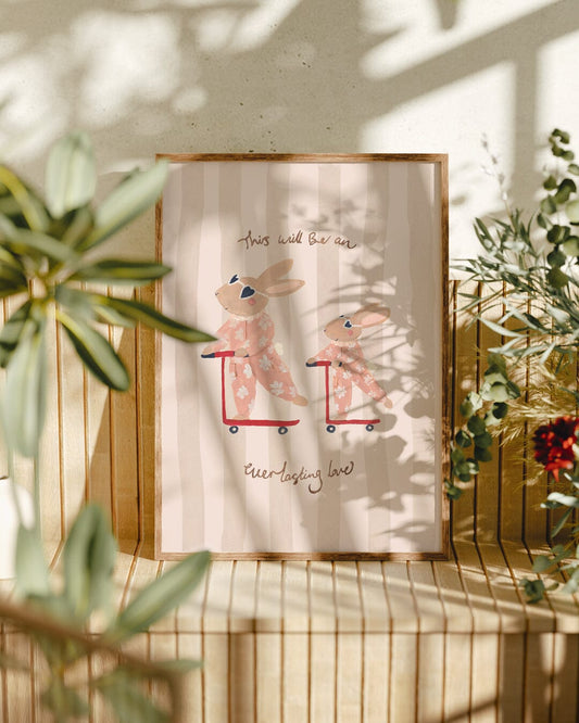 Everlasting Love - Siblings Art Print Art Print Lion & The Pear 