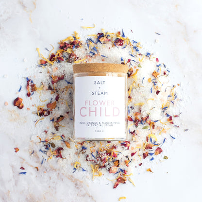 FLOWER CHILD Facial Steam Salt + Steam Jar 