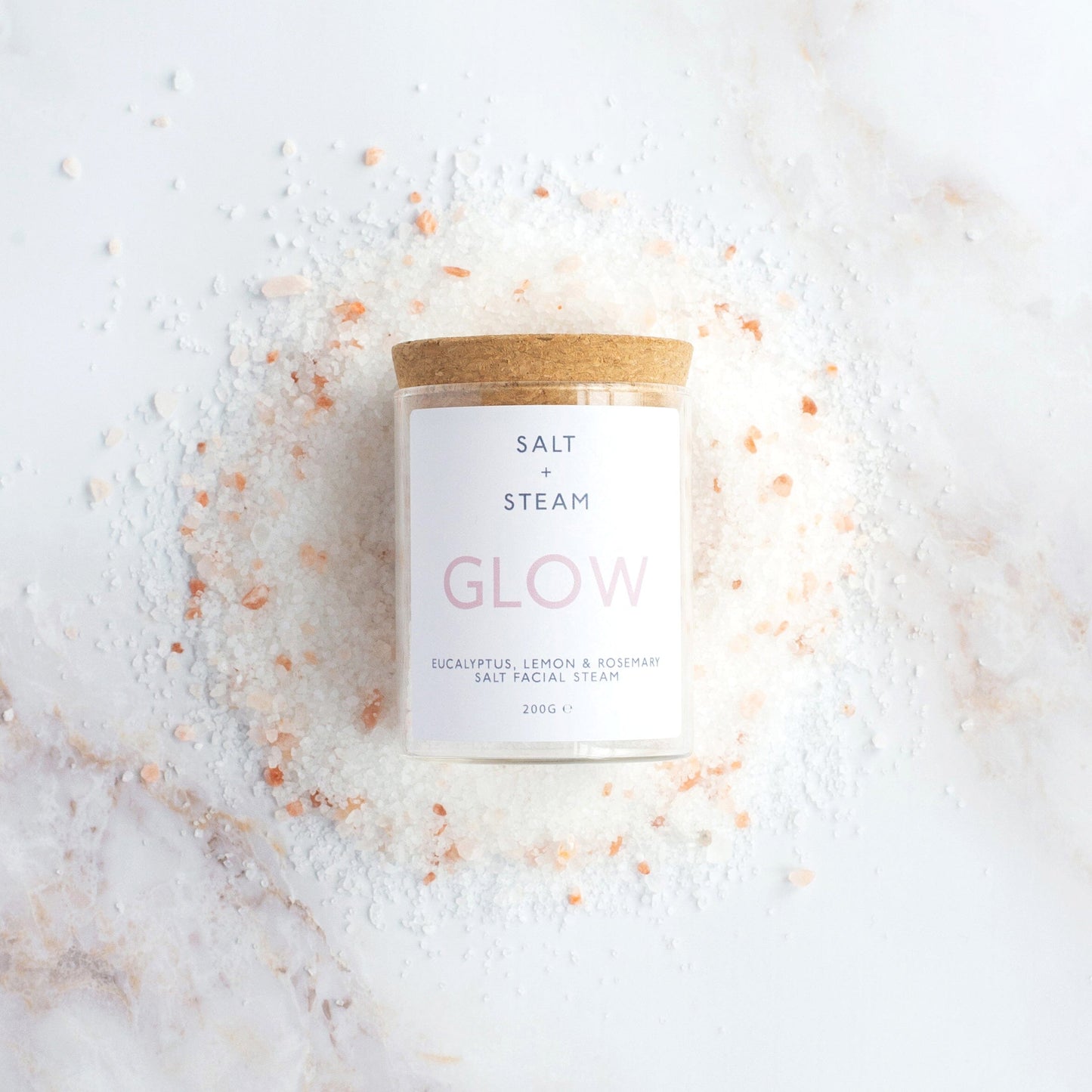 GLOW Facial Steam Salt + Steam Jar 