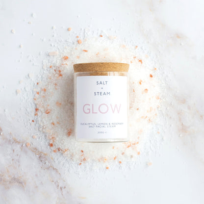 GLOW Facial Steam Salt + Steam Jar 
