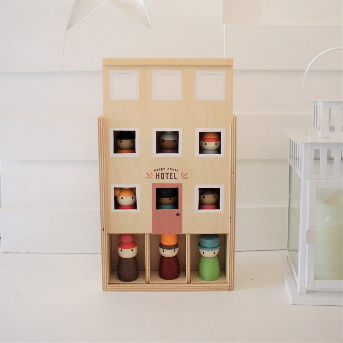 Happy Folk Hotel Wooden open ended play set ThreadBeardesign 