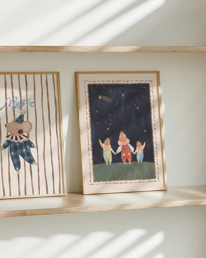 I Need You - Three Mice Art Print Art Print Lion & The Pear 