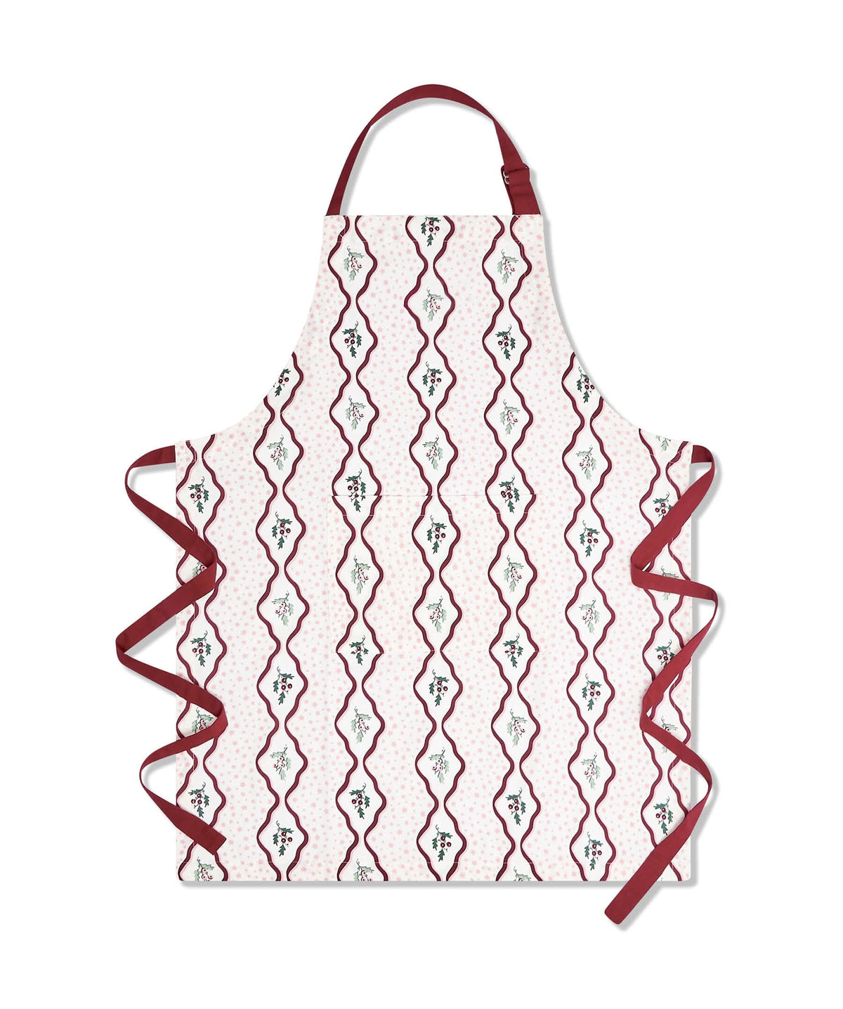 Kitchen Apron - Berry Ribbons Christmas Avery Row Wholesale 