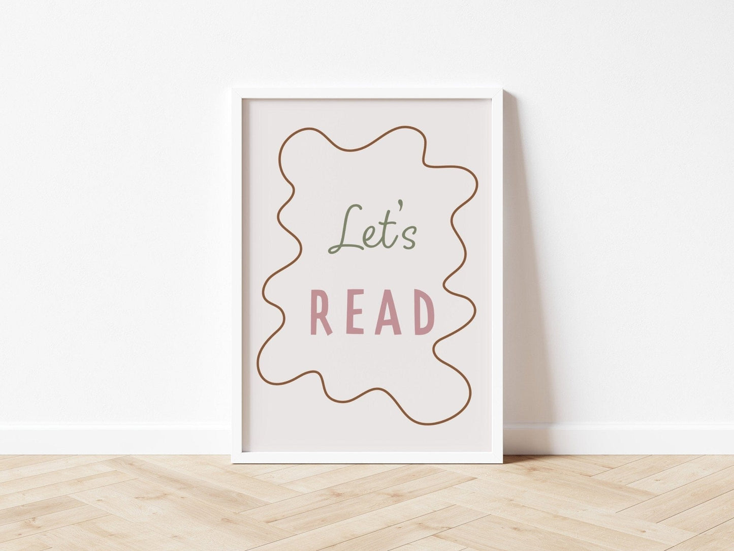 Let's Read - Wavy Edition - Fine art print Autumns Corner A4 Dusky Pink 