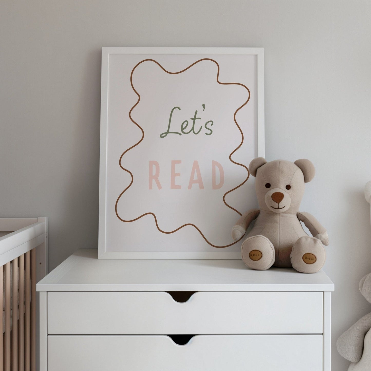 Let's Read - Wavy Edition - Fine art print Autumns Corner A4 Light Pink 