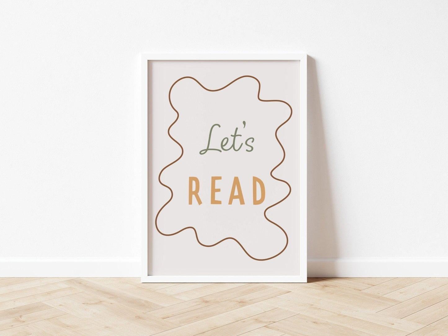Let's Read - Wavy Edition - Fine art print Autumns Corner A4 Mustard 