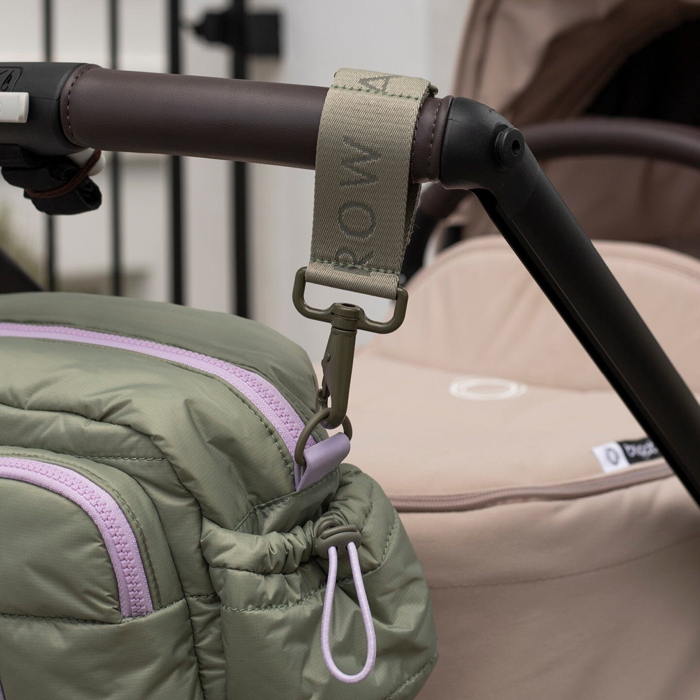 Logo Pram Bag Clips - Olive Changing Bags & Travel Changing Mats Avery Row Wholesale 
