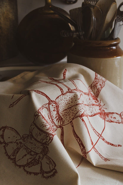 Lottie Day - Lobster Tea Towel Tea Towel Lottie Day 