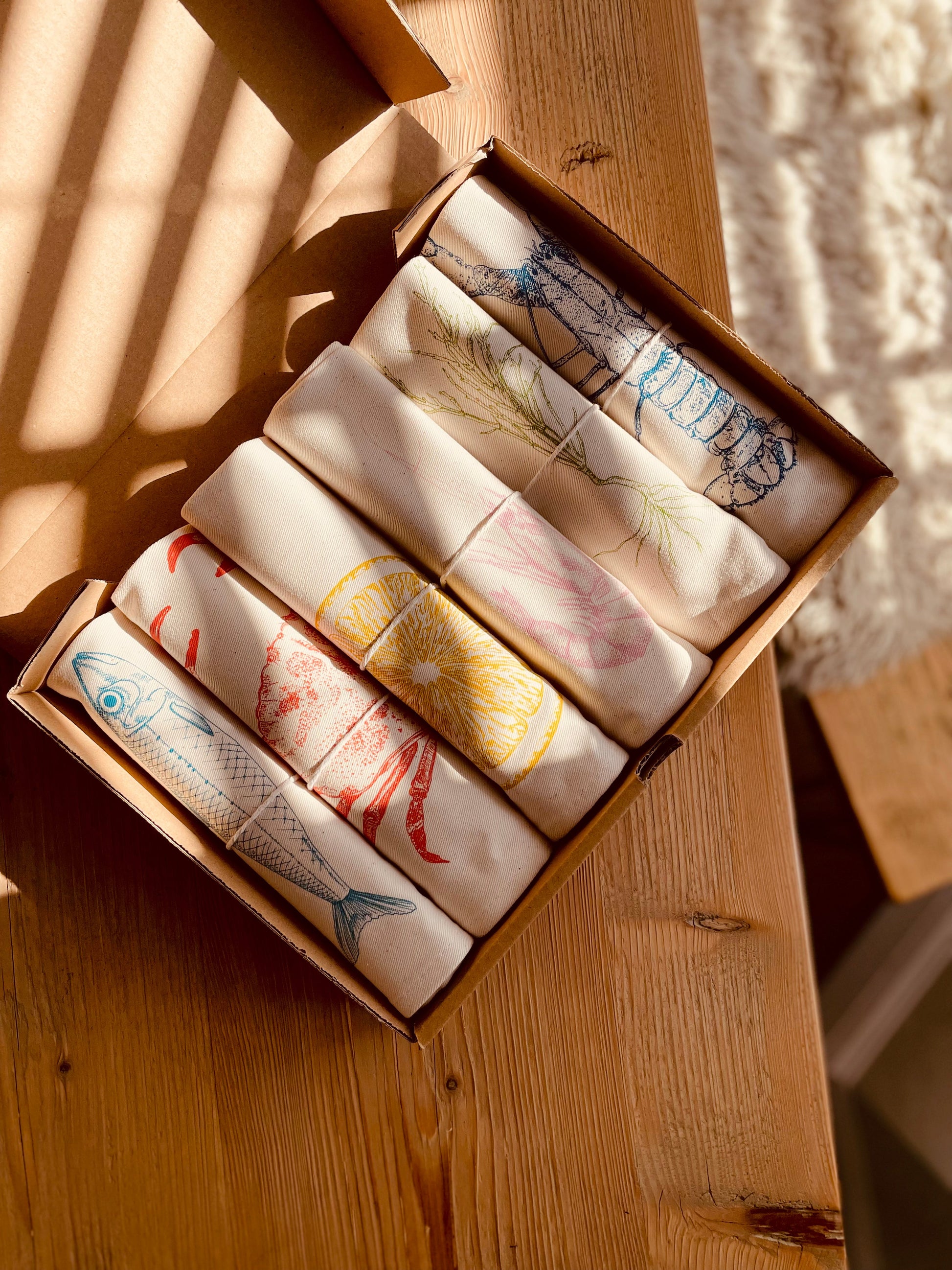 Lottie Day - Seafood Napkin Gift Set of 6 Napkins Lottie Day 