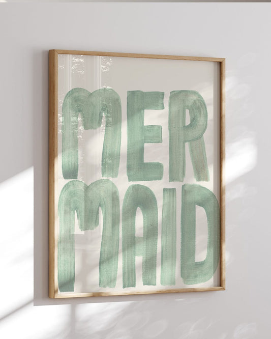 'Mermaid' - Word Art Print Art Print Lion & The Pear 