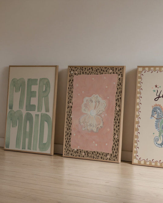 'Mermaid' - Word Art Print Art Print Lion & The Pear 