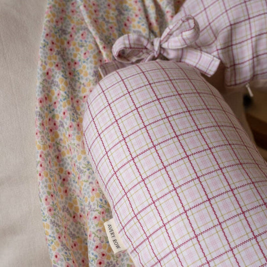 Nursing Pillow - Pink Check Parent Accessories Avery Row Wholesale 