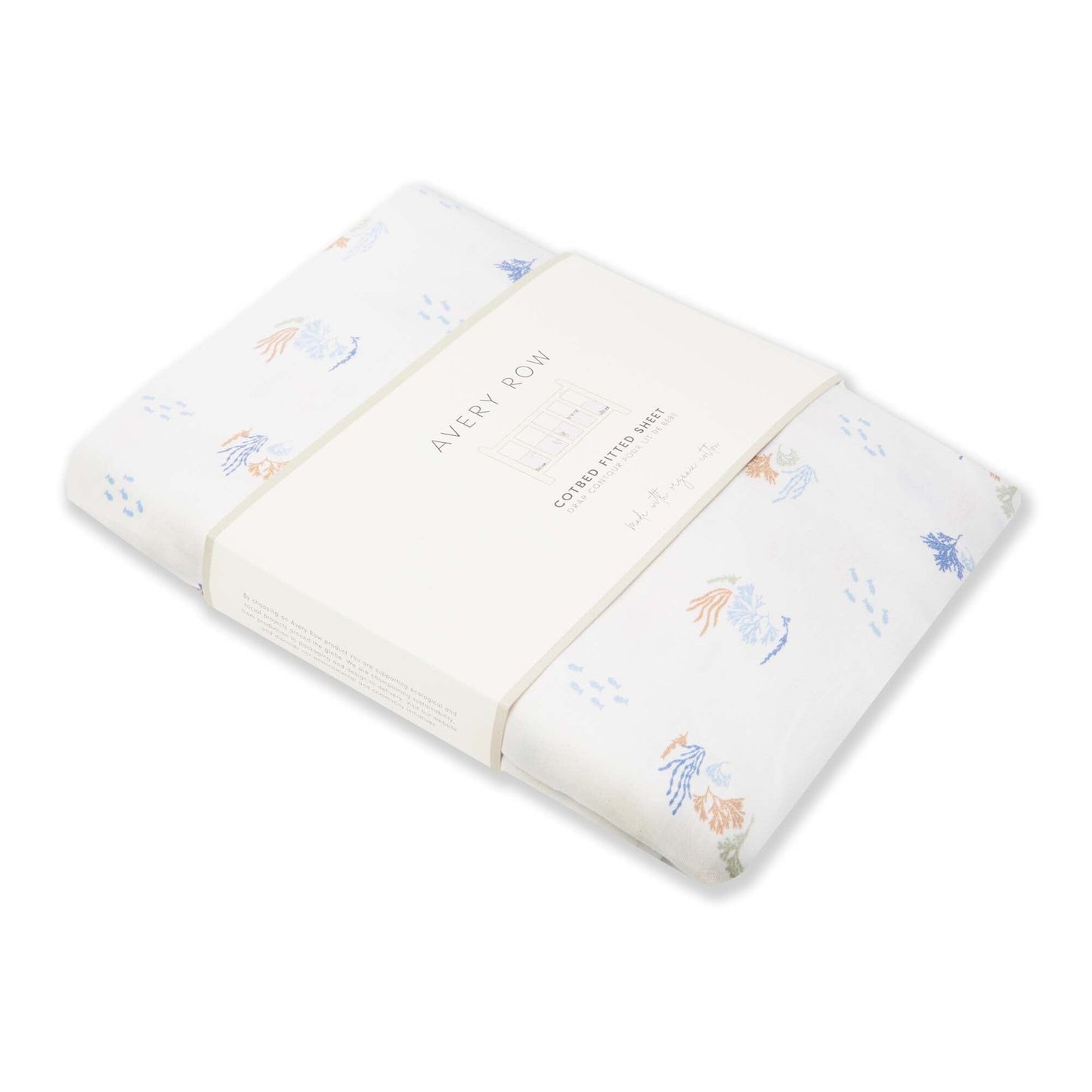 Organic Cotbed Fitted Sheet - Coastline Bedding Avery Row Wholesale 