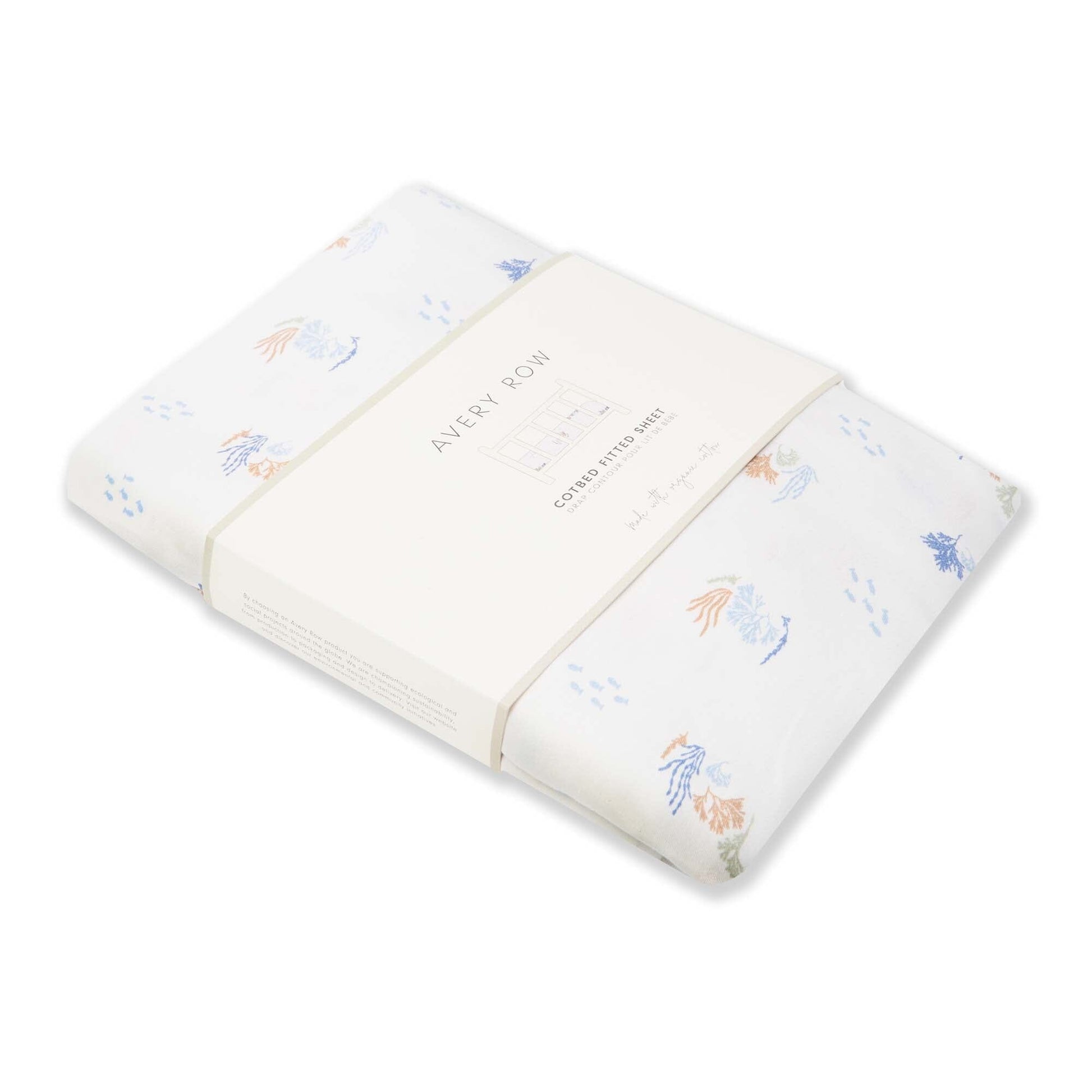 Organic Cotbed Fitted Sheet - Coastline Bedding Avery Row Wholesale 