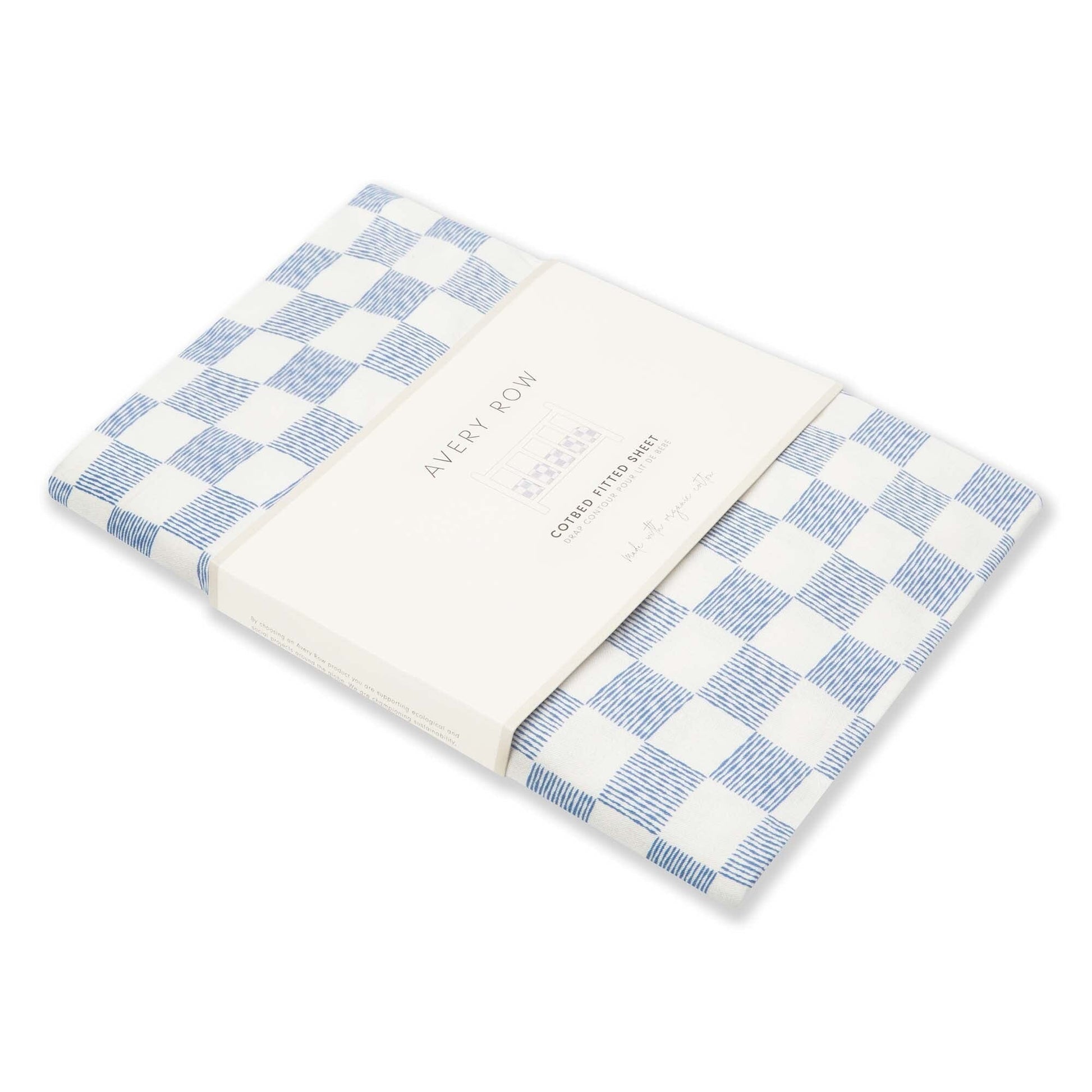 Organic Cotbed Fitted Sheet - Waves Bedding Avery Row Wholesale 
