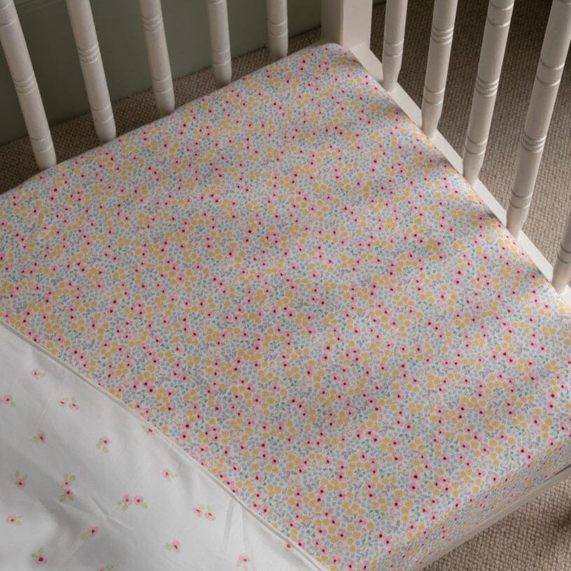 Organic Cotbed Fitted Sheet - Wildflower Garden Bedding Avery Row Wholesale 