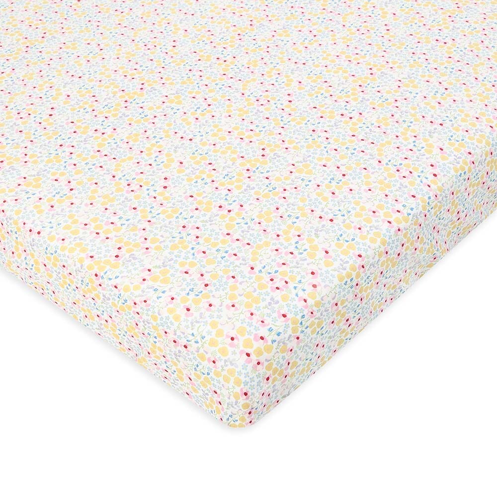 Organic Cotbed Fitted Sheet - Wildflower Garden Bedding Avery Row Wholesale 