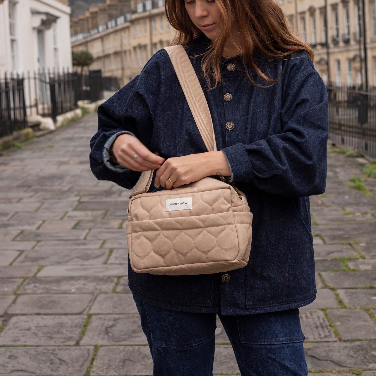 Pram Organiser Bag - Natural Changing Bags & Travel Changing Mats Avery Row Wholesale 